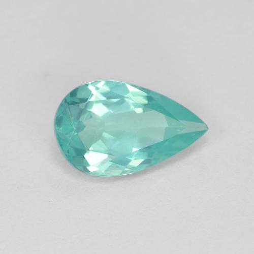 Apatita turquesa natural de 1,07 ct, en forma de pera, VS