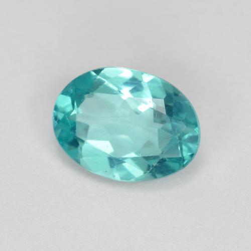 Apatita turquesa natural de 0,82 ct, corte óvalo, VS
