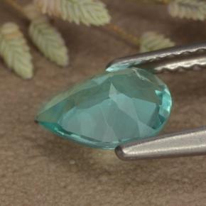 Apatito Verde azul natural de 0.84 ct, En forma de pera, VS