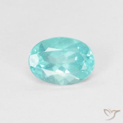 Apatito Cerceta claro natural de 0.78 ct, Ovalada, VS