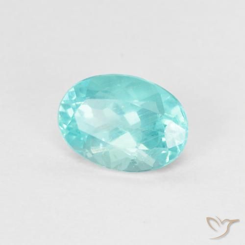 Apatito Cerceta claro natural de 0.78 ct, Ovalada, VS