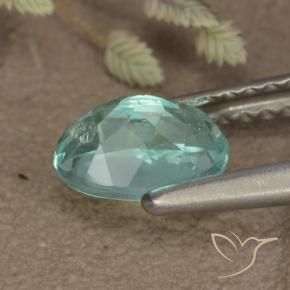 Apatito Verde azul intenso natural de 0.93 ct, Ovalada, VS