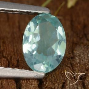 Apatito Verde azul medio natural de 0.77 ct, Ovalada, VS