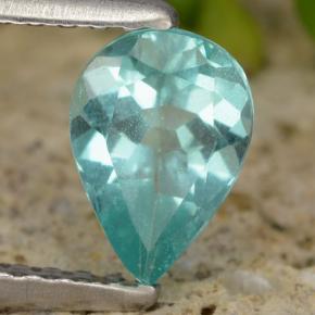 Apatita turquesa natural de 0,72 ct, en forma de pera, VS