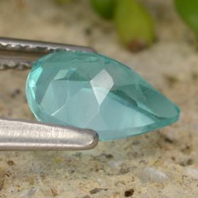 Apatita turquesa natural de 0,72 ct, en forma de pera, VS