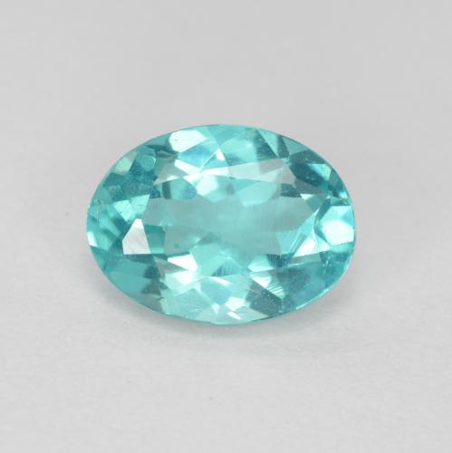Apatita turquesa natural de 0,82 ct, corte óvalo, VS