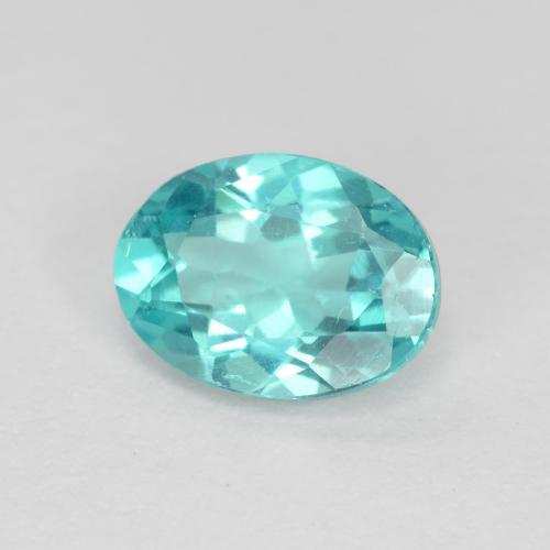 Apatita turquesa natural de 0,82 ct, corte óvalo, VS