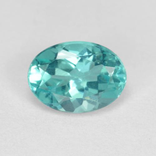 Apatita turquesa natural de 0,93 ct, corte óvalo, VS