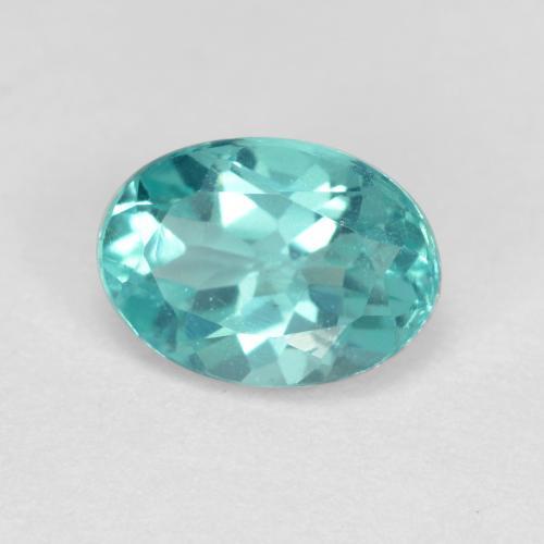 Apatita turquesa natural de 0,93 ct, corte óvalo, VS