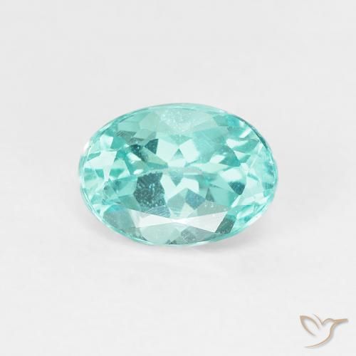Apatito Verde azul natural de 0.98 ct, Ovalada, VS