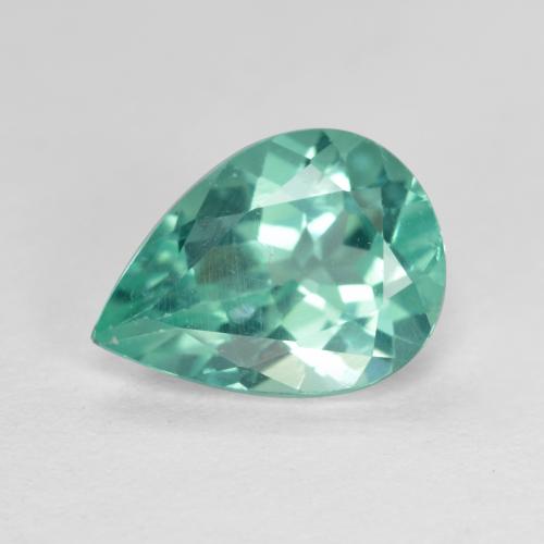 Apatita turquesa natural de 1,66 ct, en forma de pera, VS