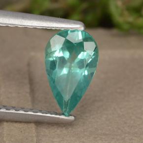 Apatita turquesa natural de 0,93 ct, en forma de pera, VS