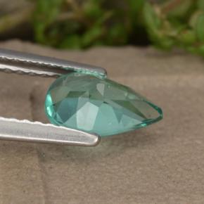 Apatita turquesa natural de 0,93 ct, en forma de pera, VS