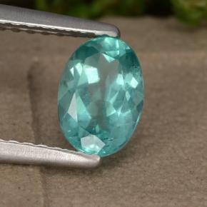 Apatita turquesa natural de 0,88 ct, corte óvalo, VS