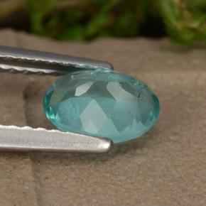 Apatita turquesa natural de 0,88 ct, corte óvalo, VS