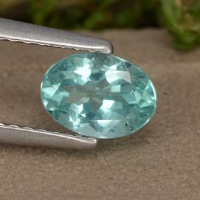 Apatito Verde azul intenso natural de 0.95 ct, Corte Óvalo, VS