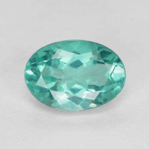 Apatita turquesa natural de 0,90 ct, corte óvalo, VS