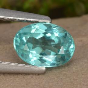 Apatita turquesa natural de 0,88 ct, corte óvalo, VS