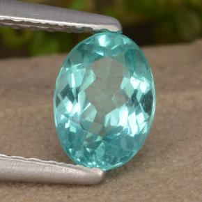 Apatita turquesa natural de 0,88 ct, corte óvalo, VS