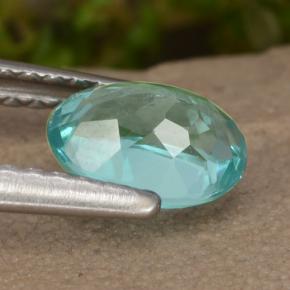 Apatita turquesa natural de 0,88 ct, corte óvalo, VS
