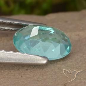 Apatito Verde azul natural de 0.74 ct, Ovalada, VS