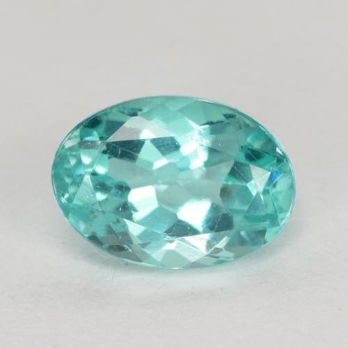 Apatito Verde azulado medio natural de 1.03 ct, Corte Óvalo, VS