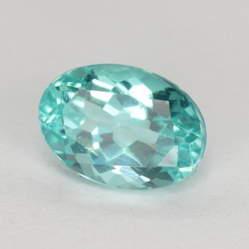 Apatito Verde azulado medio natural de 1.03 ct, Corte Óvalo, VS