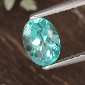Apatita turquesa natural de 1,13 ct, corte óvalo, VS