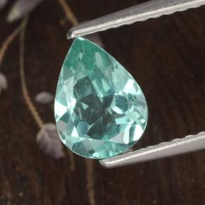 Apatito Azul verdoso natural de 1.06 ct, En forma de pera, VS