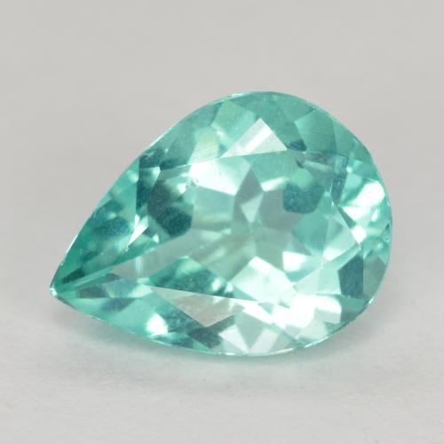 Apatito Verde azulado natural de 1.15 ct, En forma de pera, VS