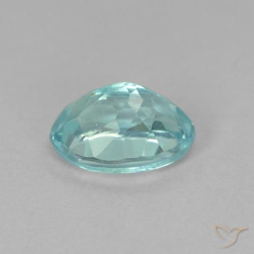 Apatito Verde azulado natural de 0.91 ct, Ovalada, VS