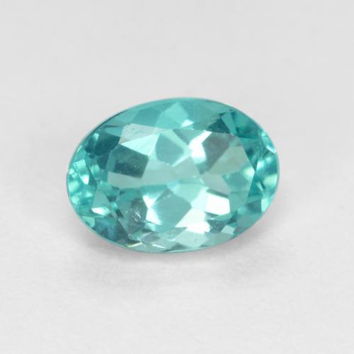 Apatito Verde azul medio natural de 0.94 ct, Corte Óvalo, VS