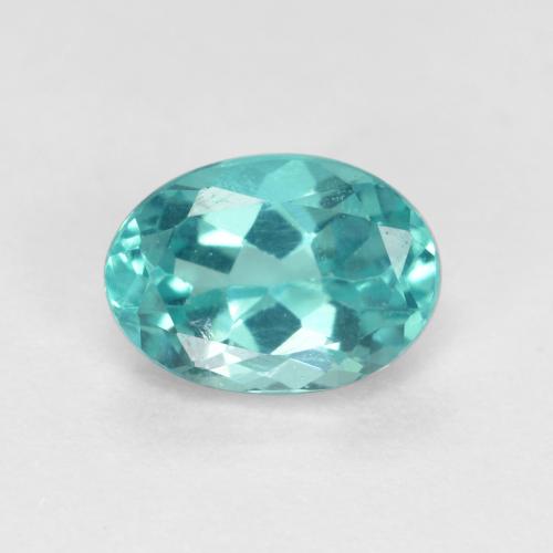 Apatito Verde azul medio natural de 0.94 ct, Corte Óvalo, VS