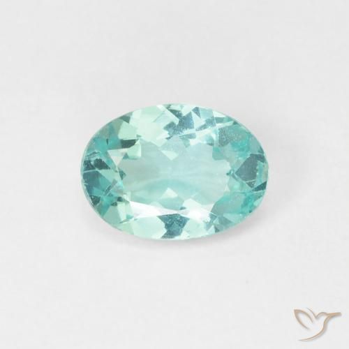 Apatito Verde azulado claro natural de 0.83 ct, Corte Óvalo, VS