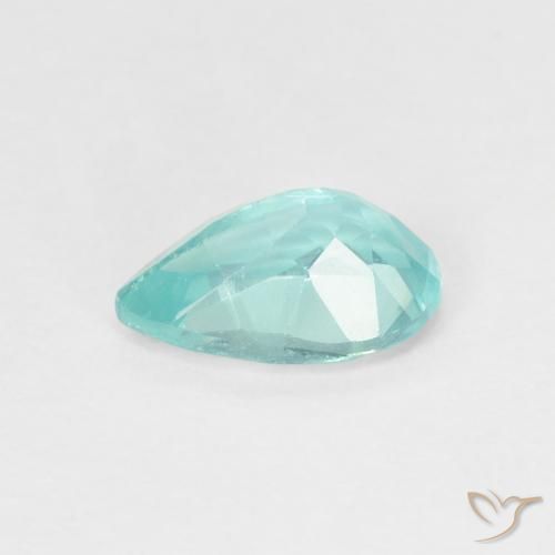Apatito Verde azul intenso natural de 0.92 ct, En forma de pera, VS