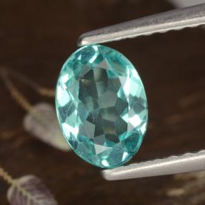 Apatita turquesa natural de 0,77 ct, corte óvalo, VS