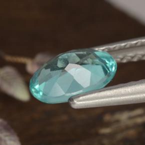 Apatita turquesa natural de 0,77 ct, corte óvalo, VS