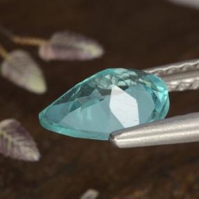 Apatita turquesa natural de 0,97 ct, en forma de pera, VS