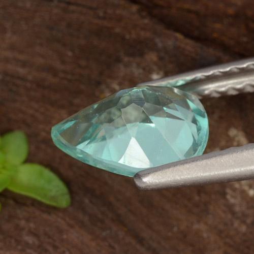 Apatito Verde azulado eléctrico natural de 1.02 ct, En forma de pera, VS