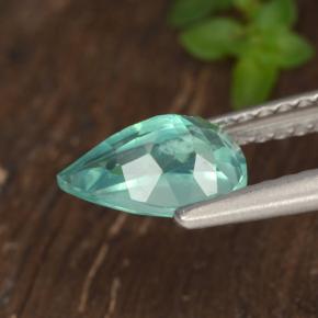 Apatito Verde azulado eléctrico natural de 1.02 ct, En forma de pera, VS