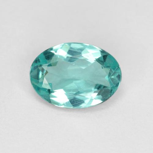 Apatito Verde azul medio natural de 1.02 ct, Corte Óvalo, VS
