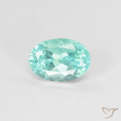 Apatito Verde azul intenso natural de 0.98 ct, Ovalada, VS