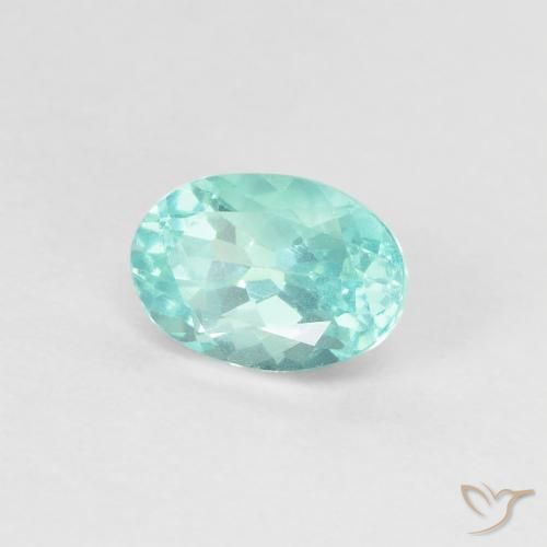 Apatito Verde azul intenso natural de 0.98 ct, Ovalada, VS