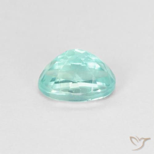 Apatito Verde azul intenso natural de 0.98 ct, Ovalada, VS