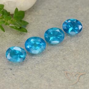 Gemas de Apatito Azul agua oscuro natural de 1.71 ct, Ovalada, VS