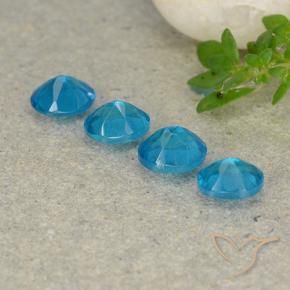 Gemas de Apatito Azul agua oscuro natural de 1.71 ct, Ovalada, VS