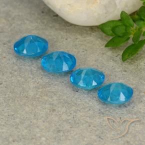 Gemas de Apatito Azul natural de 1.42 ct, Ovalada, VS