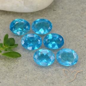 Gemas de Apatito Azul medio natural de 1.90 ct, Ovalada, VS