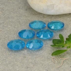 Gemas de Apatito Azul medio natural de 1.90 ct, Ovalada, VS