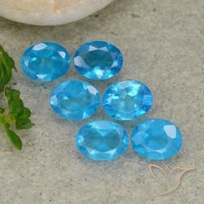 Gemas de Apatito Azur intenso natural de 1.96 ct, Ovalada, VS